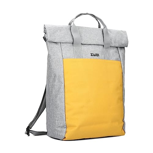 Zwei Rolltop-Rucksack Benno BE260 wasserabweisender Laptop-Rucksack 16/18 L robustes Material viele Fächer + Schlüsselband + Flaschenhalter, perfekt für Freizeit, Uni, Büro, zeitloses Design (yellow)