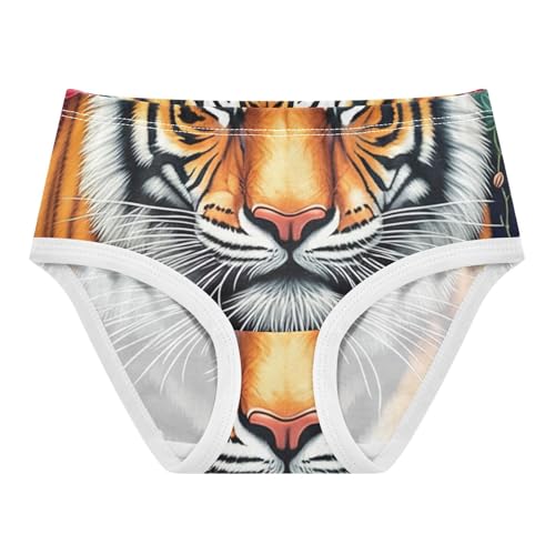 Cotton Girls Underwear Toddlers Tiger Red Roses Panties Little Girl Stylish Briefs Underpants 2t