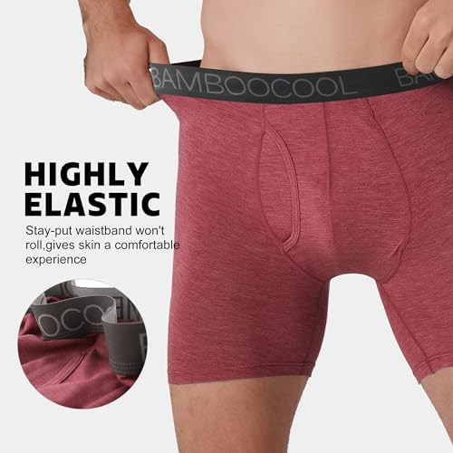 Image of BAMBOO COOL Breathable Men's Underwear Modern Multipack Comfortsoft Moisture-Wicking Boxer Briefs 6 Pack