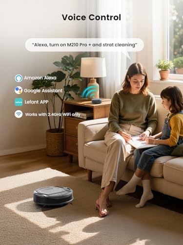Lefant M210 Pro+ Robot Vacuum Cleaner, 4000Pa Strong Suction, PreciSense Obstacle Avoidance, 200 Mins Runtime, 7.9 cm Thin 28cm Diameter, Self-Charging, Quiet, for Pet Hair and Hard Floors, Dark Grey - Image 6