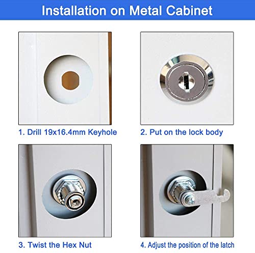 Fosiya 5 Pack 5/8" Inch Zinc Alloy Premium Cabinet Cam Locks, Alike Keyed Cam Lock Set, Secure Files Drawers Mailbox Rv Camper Door Tool Box #TOP3