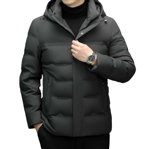 Doudoune courte homme contre le froid veste hiver à capuche casual
