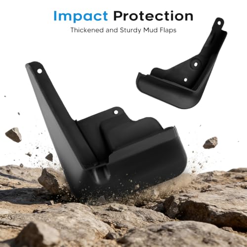 Image of Sunsdrew Mud Flaps for 2020-2025 Toyota Corolla Sedan SE LE Accessories - 4PCS Front & Rear Splash Guards - No-Drilling All Weather Exterior Mud Guards