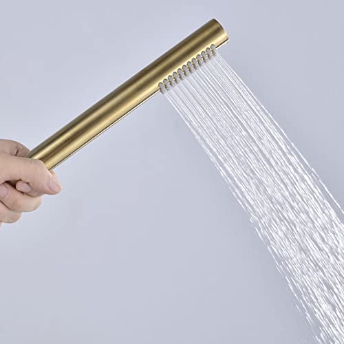 Robinet de baignoire mural compact pour gagner de l'espace avec douchette et bec 360° - 3