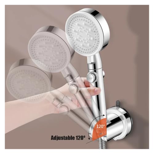 Support de douche à ventouse accessoire de salle de bain blanc sans outil - 4