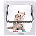 Classic Cat Flap - 4 Manual Locking Options - White