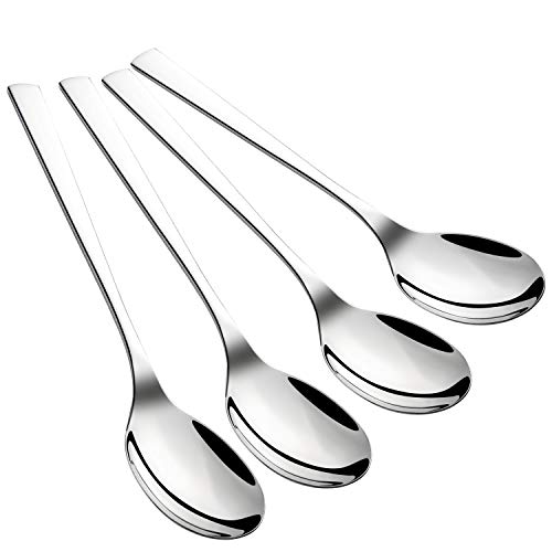 KEAWELL Premium 4-piece Serving Spoons Large 1810 Stainless Steel Study Solid 10 length for Home Use Highly Polished serving spoons set