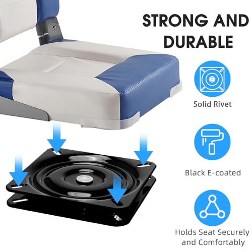 Boat Seat Swivel Mount,360 Degree Boat Seat Swivel for Jon/Fishing/Pontoon by CLLOMAGY - Used condition - Image 3