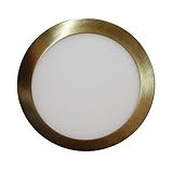 Metal cuero Interfan Downlight Redondo, 18 W, Dorado
