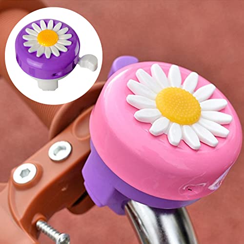 NINVVS 2 Pcs Children's Bicycle Bells, Flower Bicycle Bells, Cute Toddler Bells - Image 3