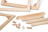 Keilrahmen für Leinwand 60 x 90 cm, einfache Montage und manuelle Spannung, inkl. Spannkeile, robust und stabil, ideal für Künstler und Maler, erhältlich in verschiedenen Größen, ohne Leinwand