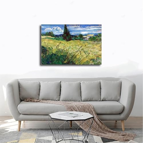 Impression sur toile champ de blé vert WCYB 40x61 cm - 4