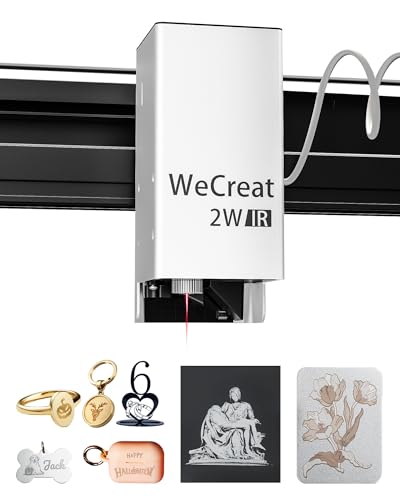 WECREAT 1064nm Infrared Switchable Laser Module for WeCreat Vision Laser Engraver, Laser Module Laser Output 2W (2000mW) Engraving on Metal, Plastic, Acrylic Materials, Ideal for Jewelry, Gift Making