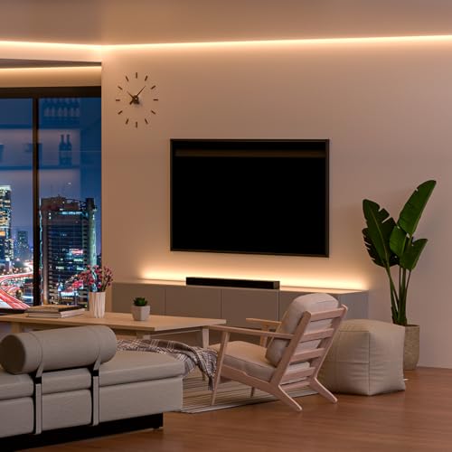 Image of BTF-LIGHTING 3mm Width Ultra Thin FCOB COB LED Strip,UL Listed Warm White 2700K Super Narrow Uniform Light,16.4FT DC12V CRI90+ LED Tape Light for Home Indoor DIY Lighting(No Adapter or Controller)