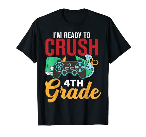 Listo para aplastar 4to grado primer día de regreso a la escuela gráfico Camiseta