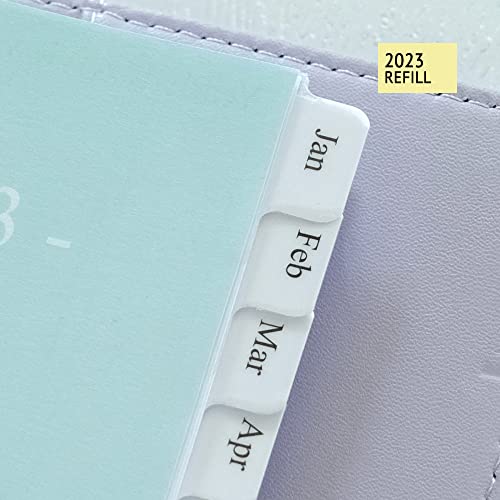 Fan&Ran 2023 Planner Binder Set A6 - Weekly And Monthly Refills, Budget Sheets, Cash Zipper Pocket, Personal Size, Purple #TOP2