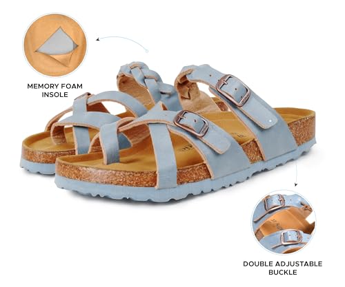Image of AEROTHOTIC Recovery Slides for Women Cork Footbed Adjustable Straps Sandals