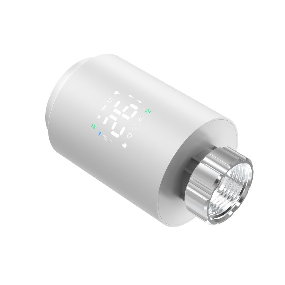 KiraKira Tuya do termostatu Zigbee zawór grzejnikowy, programowalny TRV ze sterowaniem aplikacją, temperatura 5-45° dla zakresu, harmonogram wielu trybów
