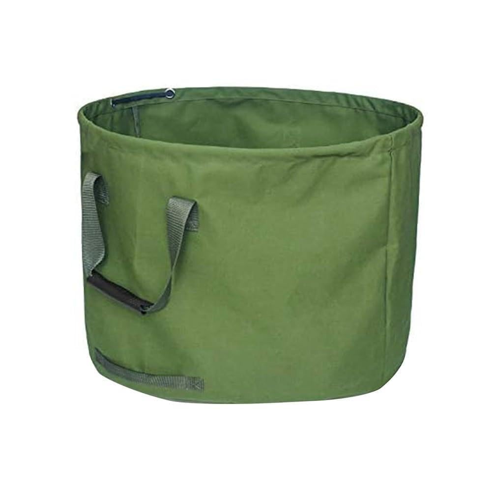 ZYWUOY Grande borsa da giardino per foglie, in tela resistente, con cinghie rinforzate per foglie, frutta e verdura, 56 x 46 cm, raccoglitore di detriti all'aperto