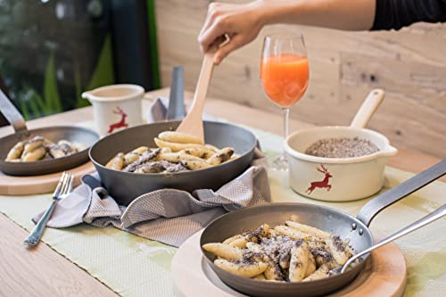 Foto von Riess, 0629-023, Eisenpfanne Tirol 28, EISENPFANNEN, Durchmesser 28 cm, Höhe 7,6 cm, Eisen, metallic, Bratpfanne, hoch, Induktion