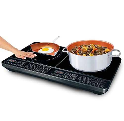 Nuwave Double Precision Induction Cooktop, Portable, Powerful With 2 Large 8” Heating Coils, 94 Temperature Settings From 100°F To 575°F In 5°F Increments, 2 – 11.5” Heat-Resistant Cooking Surfaces #TOP1