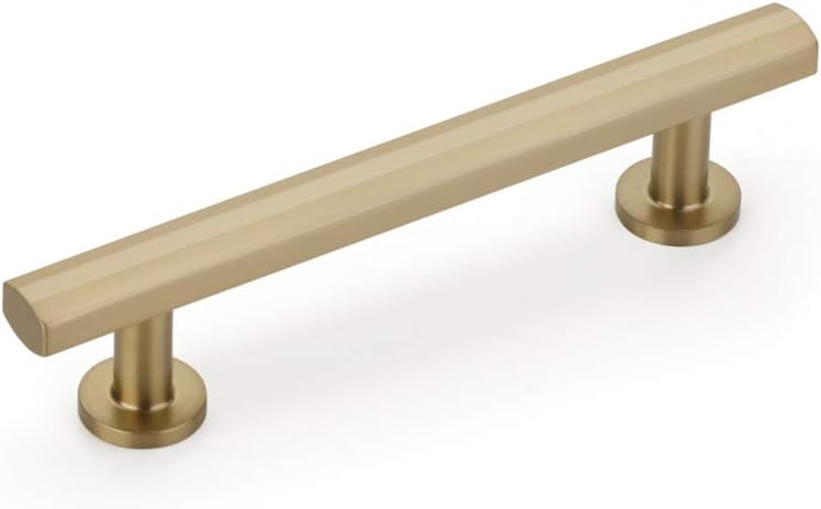 Schaub, Heathrow Pull, 4" Center-to-Center, Signature Satin Brass 553