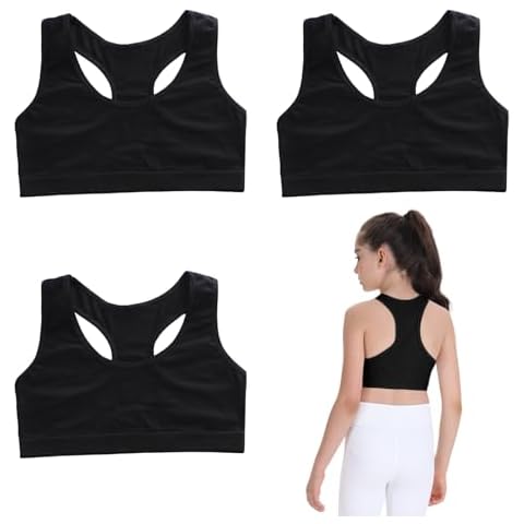 FUIPVGI Soft Cotton Girls Sports Bra Pack Cover