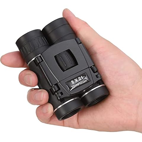 Xnourney 8x21 Mini Compact Pocket Binoculars, Lightweight Foldable Binoculars,Easy Focus Small Binoculars for Adults Kids Bird Watching,Opera Concert Cover
