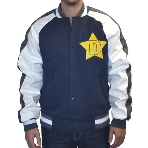 Image of Dandy Star Logo Baseball Jacket - Everyday Wear & Cosplay Costume - Anime TV Show Gift - Blue Letterman D Coat