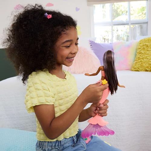 image for Barbie Mermaid Toy Dolls with Surprise Magic Blooming Flowers Feature,