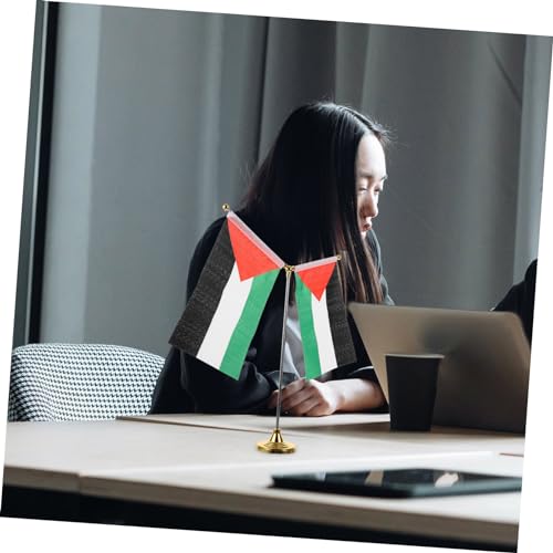 Drapeau de table Palestine stable DOITOOL support en Y anti-basculement bureau - 6