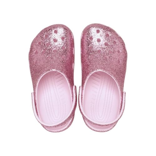 Crocs Sabots Classiques à Grosses Paillettes K, Rose Lait, 48 EU Enfant, Lait Rose, 30/31 EU
