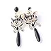ZHOUYF Boucles d'oreilles Pendantes Créoles Pendantes Abstrait Émail Chauve-Souris Cristal Gland Boucles d'oreilles pour Les Femmes Longue Résine Noire Dangle Boucles d'oreilles Bijoux De Mode AC