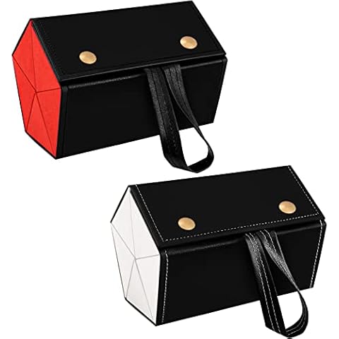 CHZZMS 2 Pack Travel Sunglass Organizer Case,Multiple Pairs Eyeglasses Storage Case Hanging Eyewear Holder (black red+black) Cover