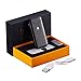 Lighters Usb Arc Lighter Rechargeable Flameless Windproof Plasma Coil Electric Cigar Cigarette Lighter 2 in 1 Touch (Black)
