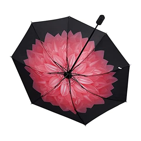 Romantic Travel Umbrella Windproof Waterproof Creative Umbrella 99% UV Resistant Foldable Portable Umbrella Men & Women Umbrellas 8-Edge Umbrella Stand Cover