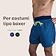Glico Line Stoma-Kostüm für Herren für Meer und Pool, Innentasche zum Aufbewahren der Tasche, Made in Italy, Blau, S