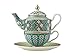 Produktbild Maxwell & Williams Teas & C's Kasbah Tea for One Teekanne und Tasse mit Teesieb, Porzellan, mintgrün, 380 ml
