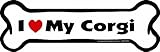 Imagine This Bone Car Magnet, I Love My Corgi, 2-Inch by 7-Inch