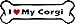 Imagine This Bone Car Magnet, I Love My Corgi, 2-Inch by 7-Inch