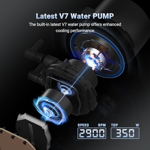 ID-COOLING FX360 PRO Liquid CPU Cooler for Desktop - 360mm AIO Cooler, 3 x 120mm High-efficient Fans, Special CD Pattern Pump Header, Intel & AMD Compatible 2