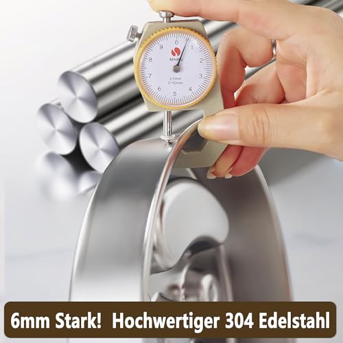 Slow Feeder Anti-Schling Hundenapf (22cm×4cm) – Futternapf Edelstahl 304 mit Rutschfestem Boden, Langlebig & Spülmaschinengeeignet – Für Große/Kleine Hunde & Katzen (Gesicht)