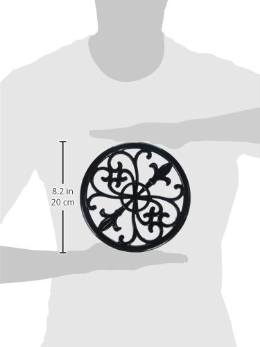 Home Basics Cast Iron Fleur De Lis Trivet #TOP7