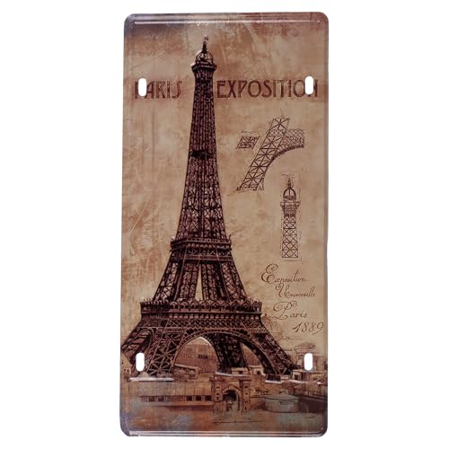 Image of inchParis inch Vintage Retro Metal Signs - License Wall Plate, Car Tag - Ideal for Cafe, Restaurant, Shop, Home, Hotel, Club, Office, Living Area - Design Plaque