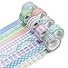 Molshine Zestaw 8 rolek taśmy maskującej Washi, samoprzylepnych taśm papierowych, do księgowania, planowania DIY, dekoracji kartek z życzeniami, scrapbookingu, pakowania prezentów, biurowych artykułów szkolnych
