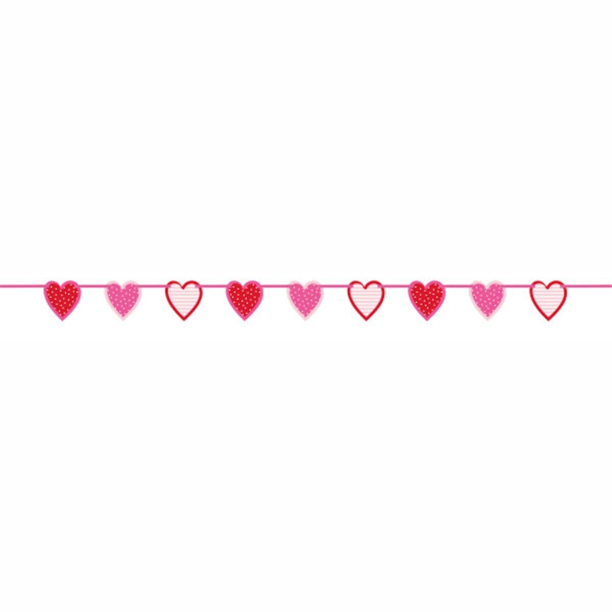 Valentine’s Day Heart Garland Red Pink Hanging Party Banner Decoration Bunting