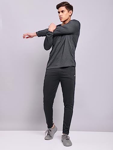 Image of TECHNOSPORT Men's Slim Fit Full Sleeve Round Neck T-Shirt, Double Cool Quick Dry Moisture Wicking Stretchable Sports Gym and Casual Wear