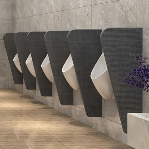 Separador de urinario de madera noble impermeable con anclaje de pared para hostelería