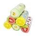 CrazyCharlie Fruit Pencil Erasers, 6pack Cute Erasers Cylindrical Shaped Kawaii Erasers for Kids Students
