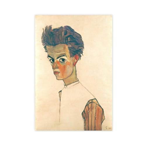 Impression sur toile Egon Schiele pour habiller un mur vide deco chambre 30x45